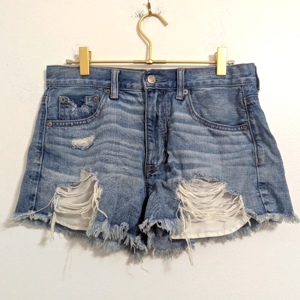 American Eagle Outfitters Size 6 Blue Vintage Hi-Rise Festival Jean Shorts